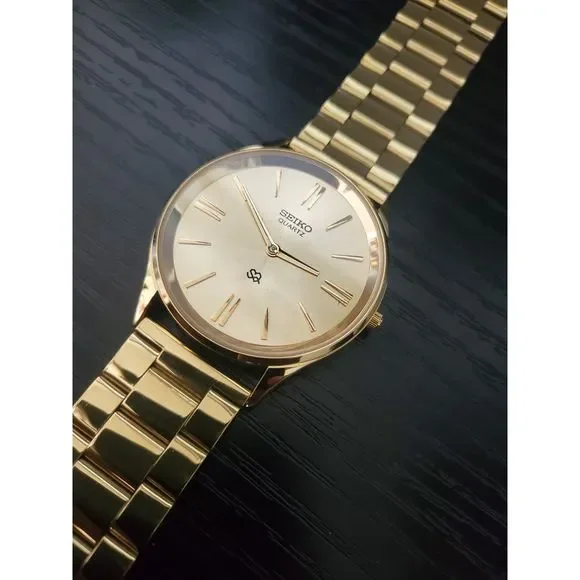 🔥NEW Seiko Slim SQ23 Gold Tone Men's Quartz 41mm Watch GORGEOUS! - Picture 1 of 4